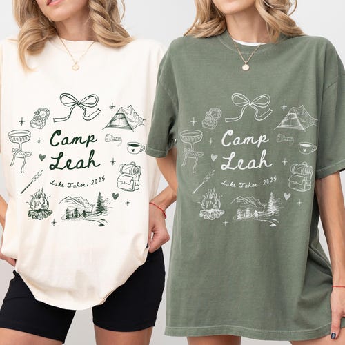 Custom Camp Bachelorette T-Shirt: Bride Squad Camping Trip