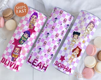 Personalized Kpop Girl Tumbler: Huntrix Anime Style 20oz Cup