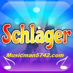 May include: A colorful graphic with the word "Schlager" in large, bold, red letters. The text "musicman5742.com" is below the word "Schlager" in smaller, white letters. Two musical notes are on either side of the text.