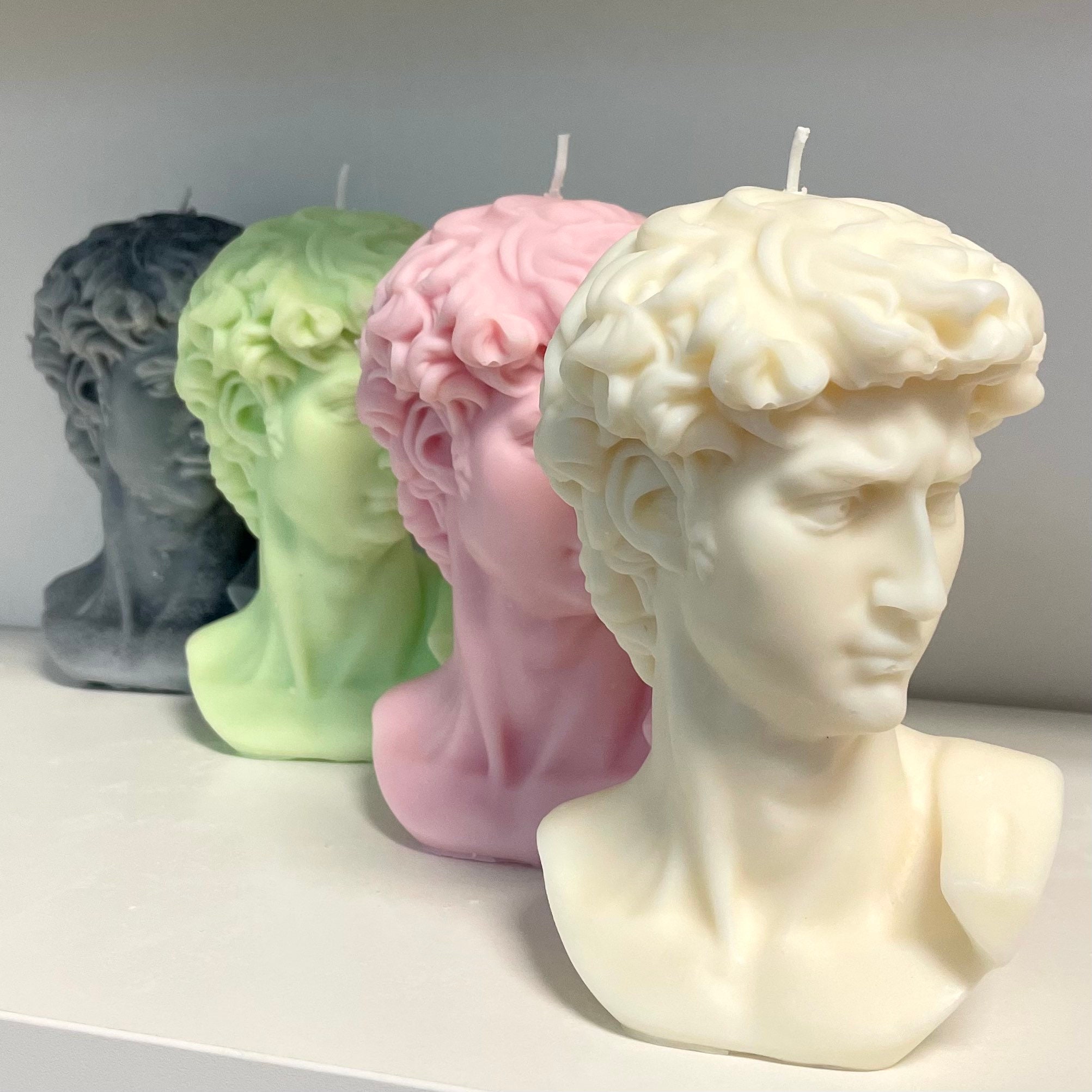 Home Décor Mini David Statue Candle Renaissance Decor Michelangelo