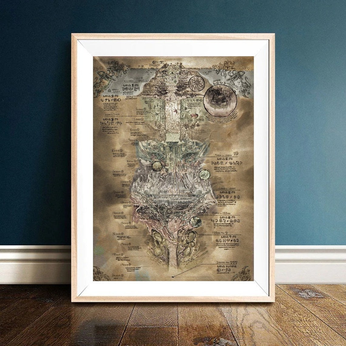 Made In Abyss Map Poster Canvas Poster Print | Etsy