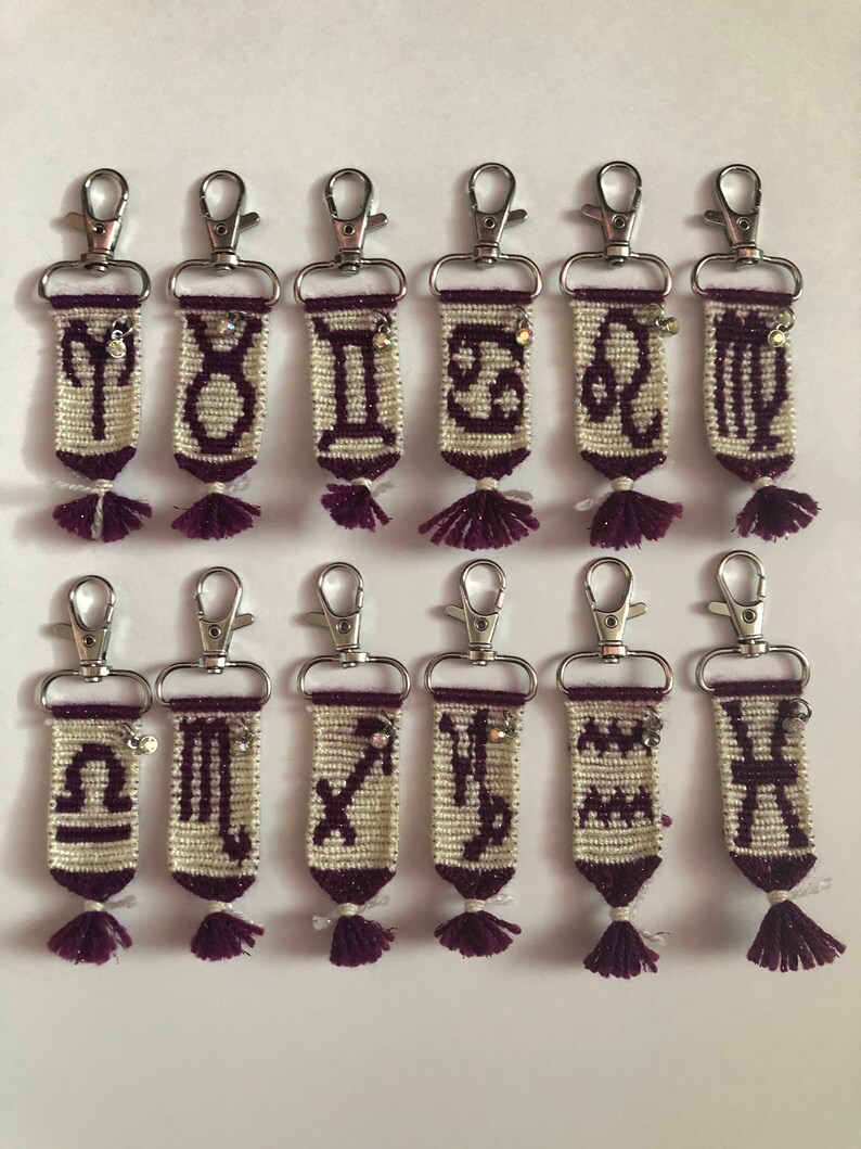 Limited Edition Zodiac Sign Keychains Etsy