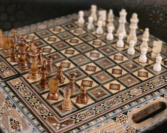Chess and backgammon table - unique piece