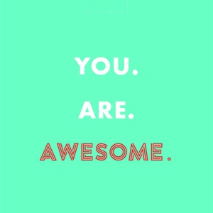 SIE SIND AWESOME Grußkarte