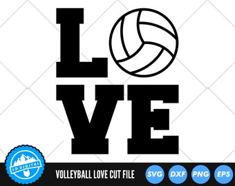 Download Volleyball Love Svg Etsy