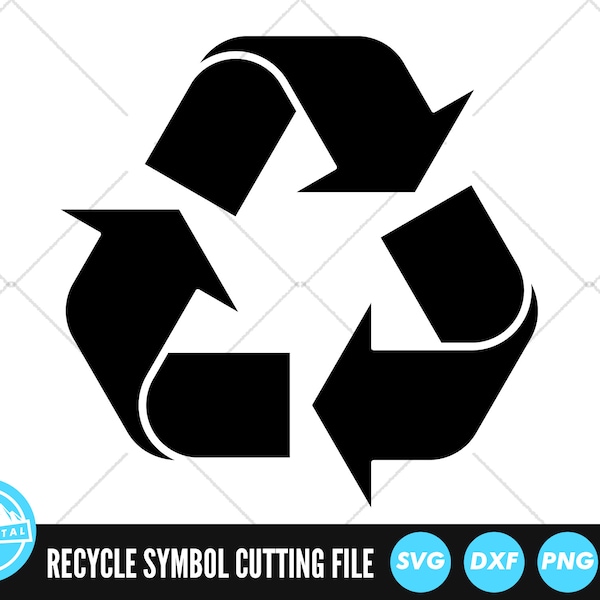 Símbolo de reciclaje ARCHIVOS SVG / Reciclar archivos de corte logotipo / Archivos vectoriales de logotipo reciclable / Reciclar Logo Clip Art / Archivos CnC