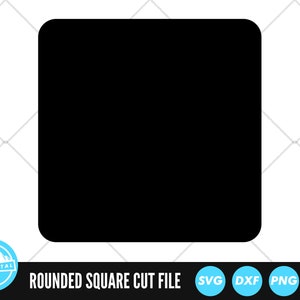 Rounded Square Silhouette SVG Files | Square Cut Files | Shape Vector Files | Square Vector | Basic Shapes Clip Art | CnC Files