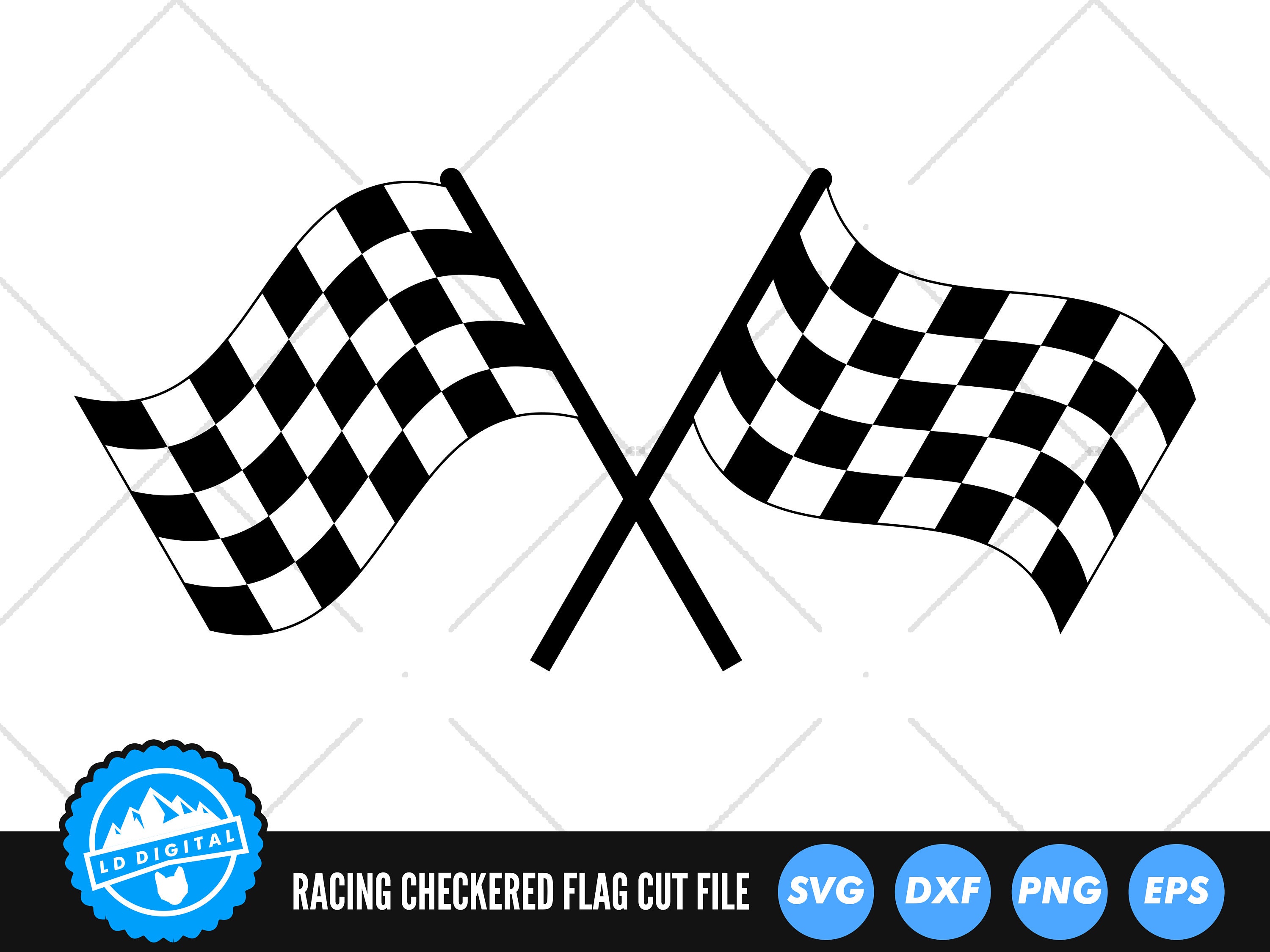 Checkered Flag Square Frame Checker Race Racing Racer Competition Sport