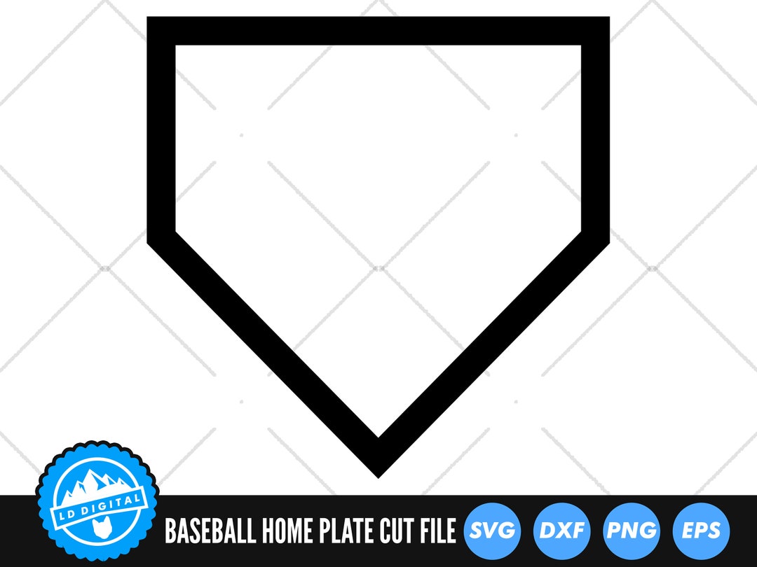 Baseball Home Plate SVG Files Home Plate Monogram SVG Cut Files Home
