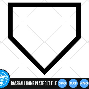 Baseball Home Plate SVG Files | Home Plate Monogram SVG Cut Files | Home Plate Silhouette SVG Vector Files | Baseball Vector