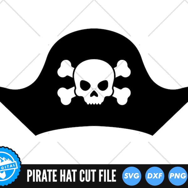 Pirate Hat SVG Files | Pirate SVG Cut Files | Pirate Hat Vector | Pirate Birthday Clip Art