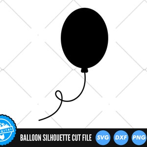 Arquivos SVG de balão | Arquivos de corte SVG de balões | Silhueta de balão arquivos vetoriais SVG | Silhueta de balão