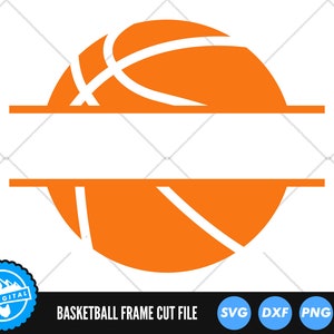 Basketball Frame SVG Files | Basketball Monogram Cut Files | Basketball Split Name Frame Vector | Basketball Vector | Basketball Clip Art