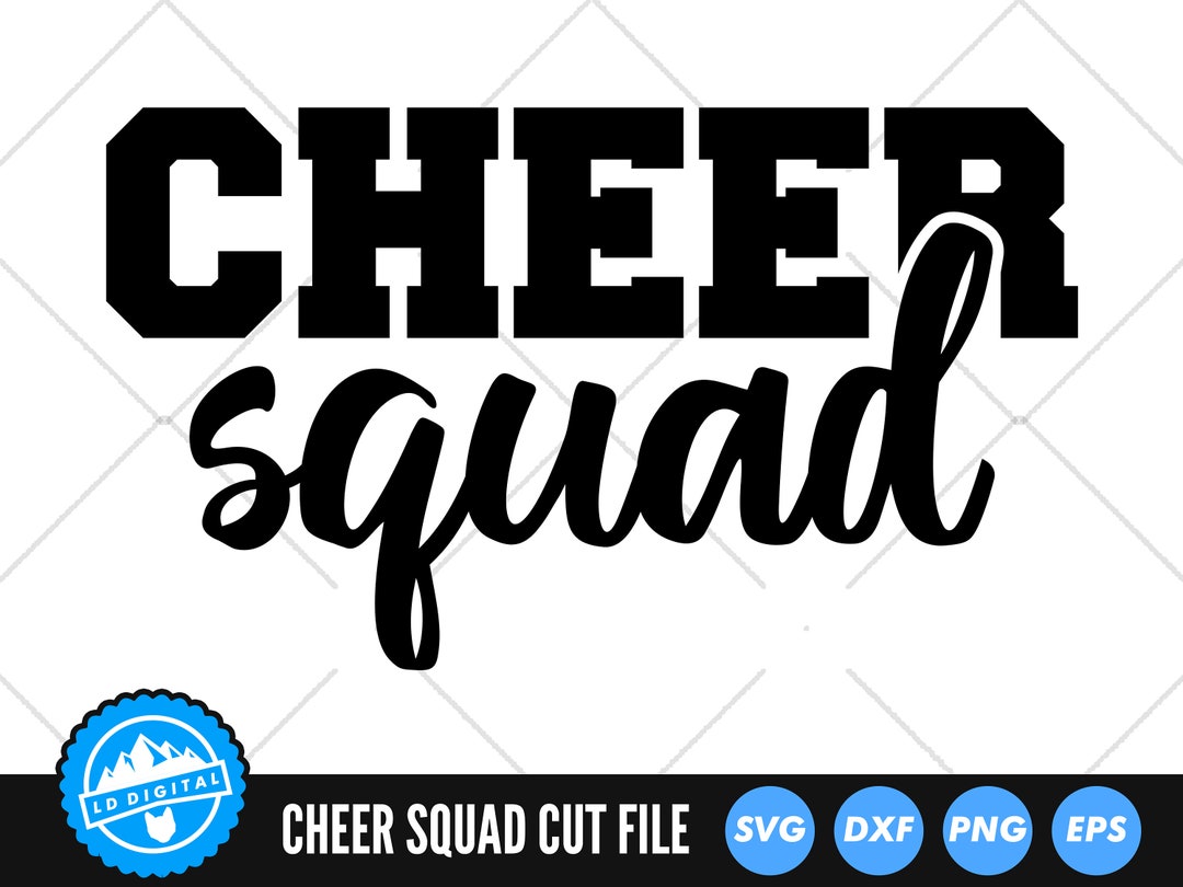 Cheer Squad SVG Files Cheer Cut Files Cheerleader SVG Vector Files