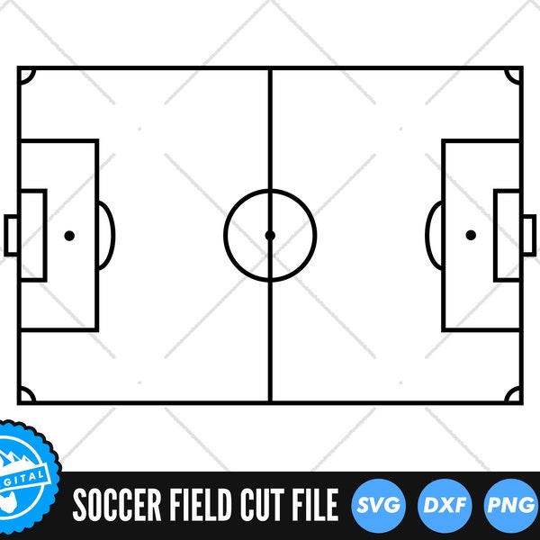 Soccer Field SVG Files | Football Field Cut Files | Soccer SVG Vector | Sports Vector | Soccer Field Outline Clip Art