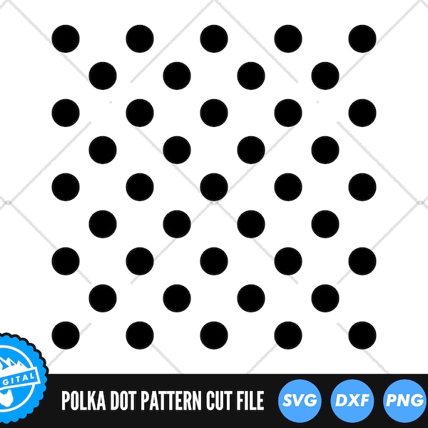 Polka Dot Muster SVG-Dateien | Polka Dot Pattern Cut Dateien | Gepunktete Muster SVG-Vektordateien | Polka Dots Vektor