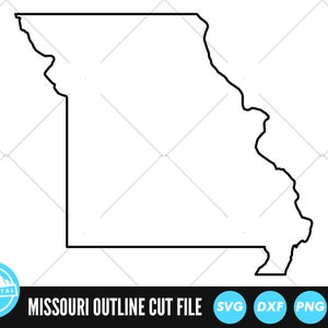 Fichiers SVG contour Missouri | Fichiers coupés Missouri | vectoriels des États-Unis d'Amérique | Vecteur du Missouri | Clipart Carte Missouri