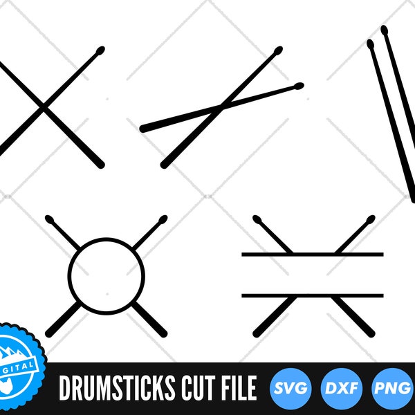 Drumsticks SVG Files | Drumsticks Cut Files | Drummer Vector Files | Crossed Drumsticks Vector | Drumstick Frame Clip Art