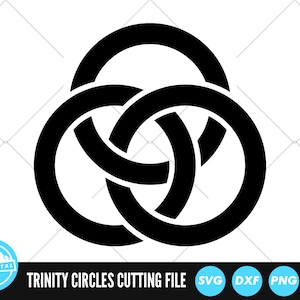 Trinity Rings SVG Files | Borromean Rings Cut Files | Celtic Symbols Vector Files | Trinity Knot Vector | Valknut Clip Art | CnC Files