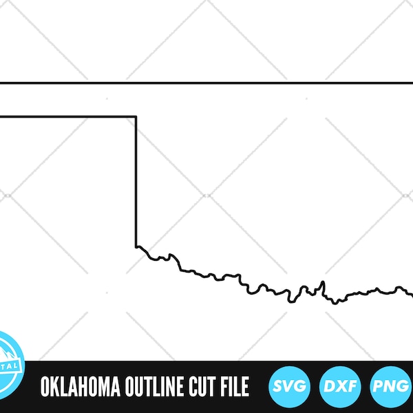 Oklahoma Outline SVG Files | Oklahoma Cut Files | United States of America Vector Files | Oklahoma Vector | Oklahoma Map Clip Art