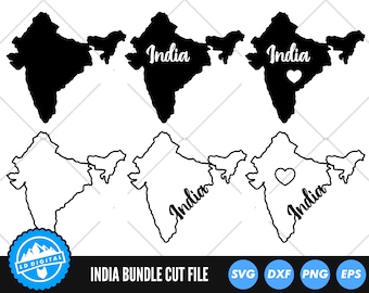 India SVG | India Cut Files | India Outline SVG | India Silhouette SVG | India Map Clip Art | India Vector