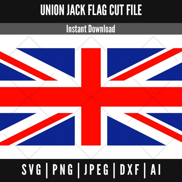 Union Jack British Flag SVG | Drapeau du Royaume-Uni | Union Jack royaume-Uni | Svg | Png | Dxf - France | AI | Jpeg