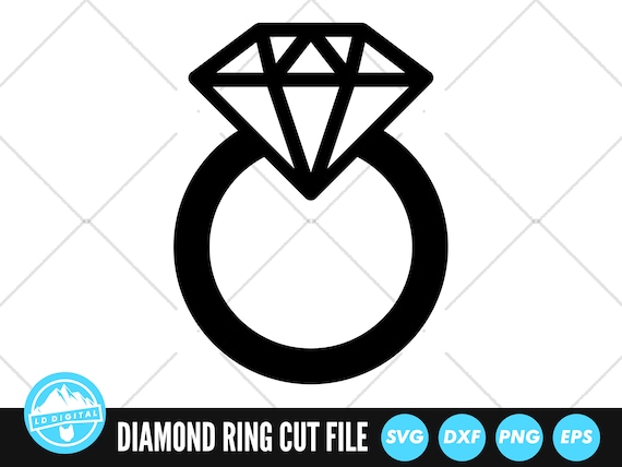Diamond Ring SVG Files Diamond Ring Cut Files Diamond Ring Vector Files Diamond  Ring Clip Art Cnc Files - Etsy