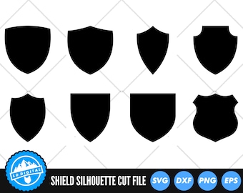 Shield SVG Files | Shield Silhouette Cut Files | Shield Vector Files | Shield Badge Vector | Shield Clip Art