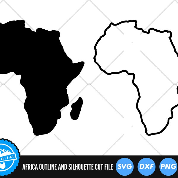 Africa Shape SVG Files | Africa Cut Files | Africa Outline SVG | Africa Silhouette SVG | Africa Vector | Africa Map Clip Art