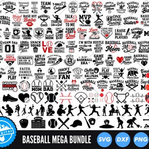 Baseball SVG-paket, baseballmamma SVG, baseballcitat SVG, baseballordspråk Svg, softboll Svg, sport Svg för Cricut, baseballklippfiler