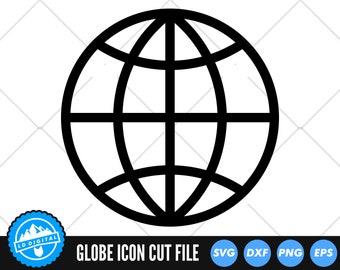 Globe SVG Files | Globe Icon SVG Cut Files | Globe Symbol Vector Files | Globe Vector | World Globe SVG