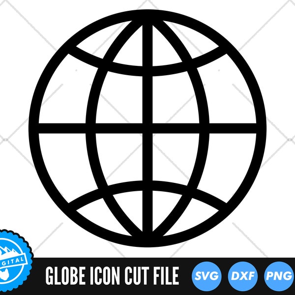 Globe SVG Files | Globe Icon SVG Cut Files | Globe Symbol Vector Files | Globe Vector | World Globe SVG