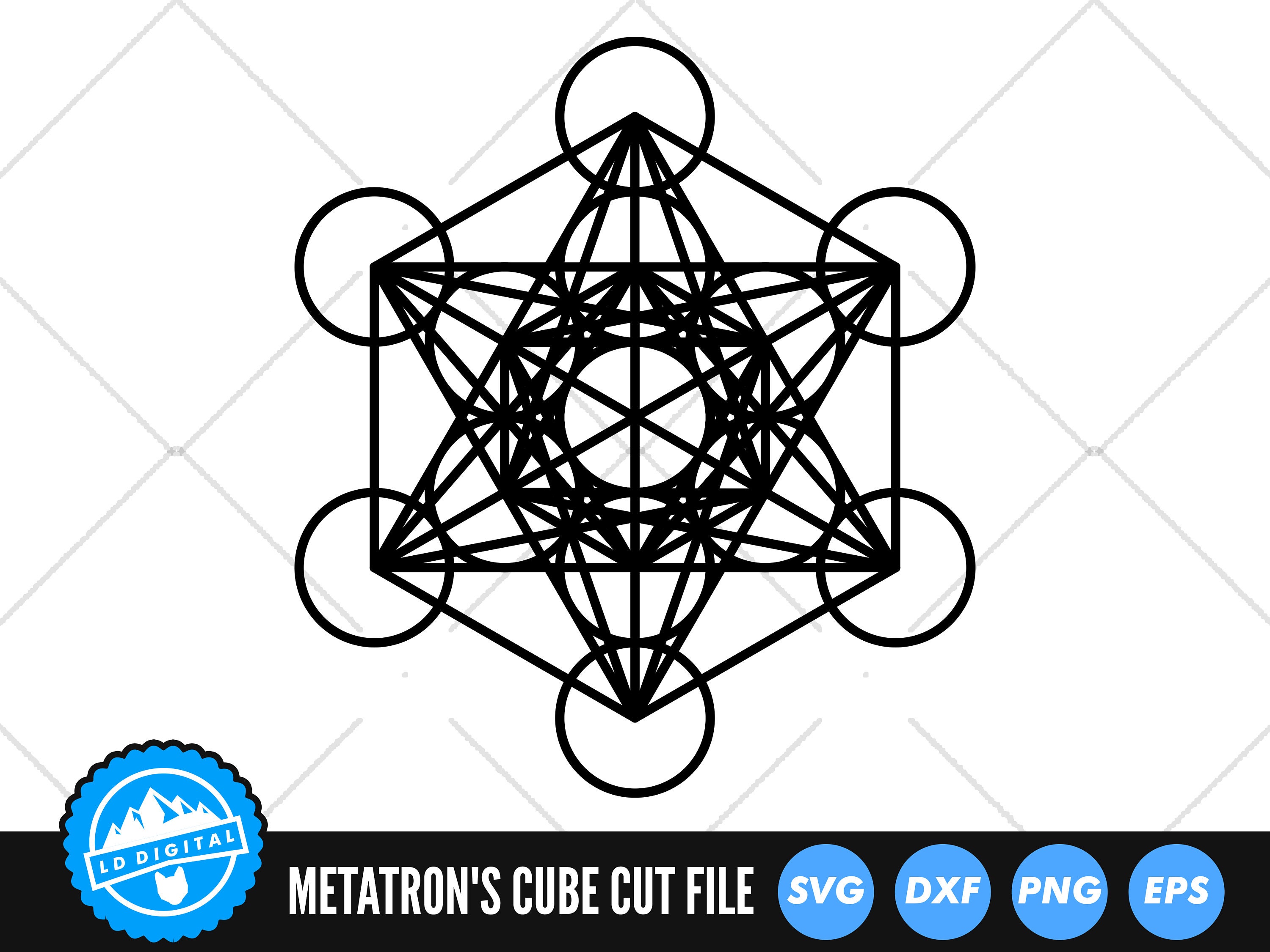 Metatrons Würfel SVG-Dateien Heilige Geometrie SVG-Schnittdateien