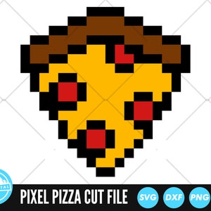 Pixel Pizza SVG Files | Pizza Slice Cut Files | Pepperoni Pizza Vector Files | Pizza Slice Vector | Pizzaria Clip Art | CnC Files