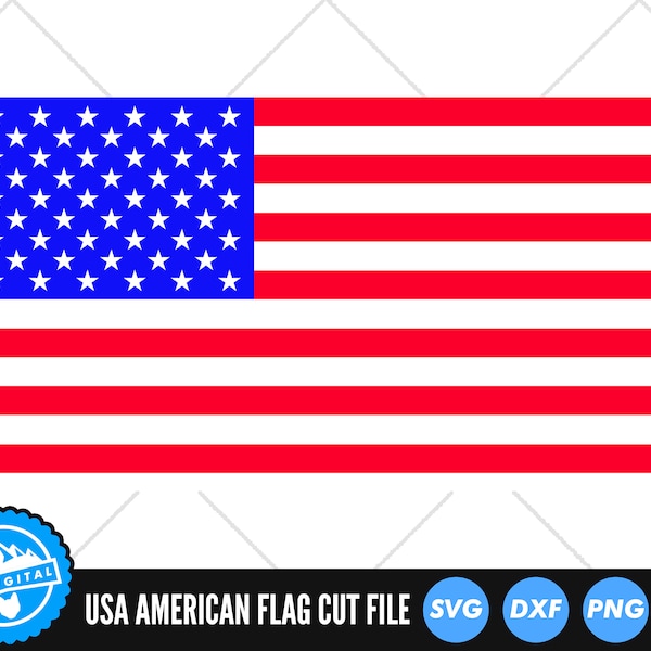 USA Flag SVG Cut File | United States Flag | July 4th Cut Files | American Flag Vector | Cameo Cut File | Cricut Cut File