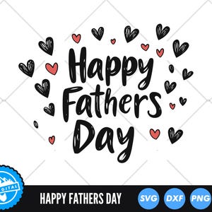 Happy Fathers Day SVG, Fathers Day Cut File, Heart SVG, Dad Silhouette SVG, Cricut File, Father’s Day Shirt Design, Digital Download