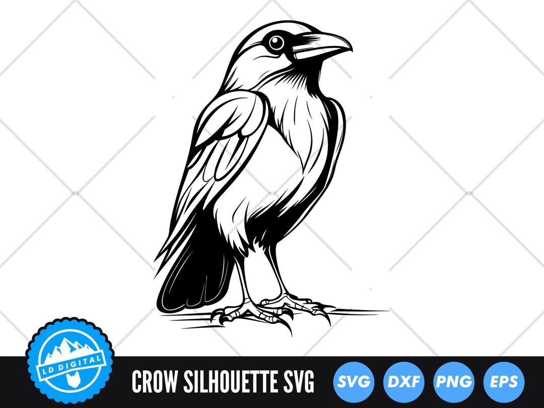 Rabe SVG-Dateien | Crow Cut Dateien | Tier Vektor | Krähe Silhouette ...
