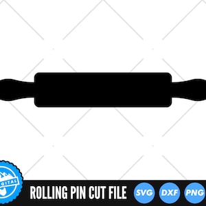 Rolling Pin SVG Files | Baking Utensils Cut Files | Rolling Pin Silhouette Vector Files | Utensils Vector | Kitchen Clip Art | Kitchen SVG