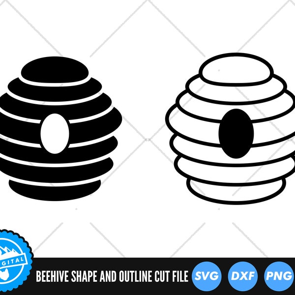 Beehive SVG Files | Bee SVG Cut Files | Honey Bee SVG Vector Files | Bee Hive Vector | Beekeeping Vector