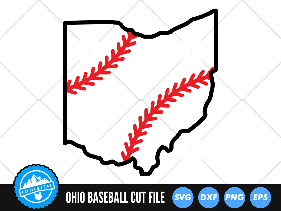 Ohio Outline SVG Files Ohio Baseball Cut Files United States of America