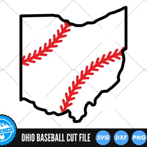 Ohio Outline SVG Files | Ohio Baseball Cut Files | United States of America Vector Files | Ohio Vector | Baseball SVG