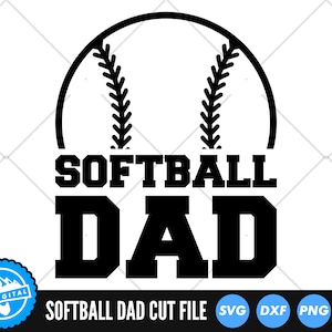Softball Papa SVG-Dateien | Softball Papa Schnittdateien | Softball Papa Vektor-Dateien | Softball-Design | Softball Clip Art