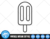 Popsicle Outline SVG Files | Ice Cream Cut Files | Summer Popsicles SVG Vector Files | Ice Pop Vector | Summer Svg | Dessert Svg | Beach Svg