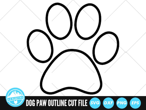 Paw SVG, Paw Clipart , Dog svg, Print SVG Paw Print Clip Files for Cricut  Paw Print Vector Dog SVG Animal Silhouette