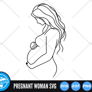Kobieta w ciąży SVG | Plik do cięcia macierzyństwa | Dziecko SVG | Wektor najlepsi przyjaciele | Dzień Matki SVG | Plik do cięcia sylwetki ciąży