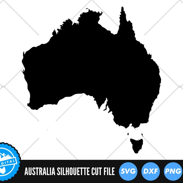 Australia SVG Files | Australian Map Cut Files | Australia Vector Files | Australia Silhouette Vector | Australia Clip Art | CnC Files