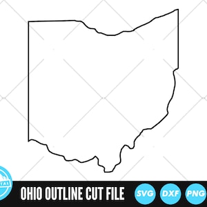 Ohio Outline SVG Files | Ohio Cut Files | United States of America Vector Files | Ohio Vector | Ohio Map Clip Art