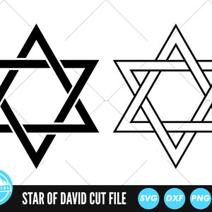 Archivos SVG de Estrella de David / Archivos de corte de Estrella de David / Archivos vectoriales de Estrella de David / Vector de Estrella / Clip Art de Estrella de David / Archivos CnC