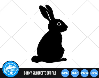 ウサギのイースター SVG ファイル | ウサギのカット ファイル | ウサギの動物のベクター | ウサギの SVG | イースター クリップ アート | かわいいウサギの SVG | ウサギのシルエット