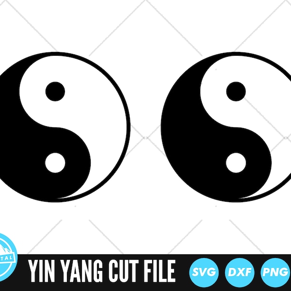 Yin and Yang SVG Files | Yin-Yang Cut Files | Yin and Yang Vector Files | Yin and Yang Silhouette | Yin and Yang Clip Art | CnC Files